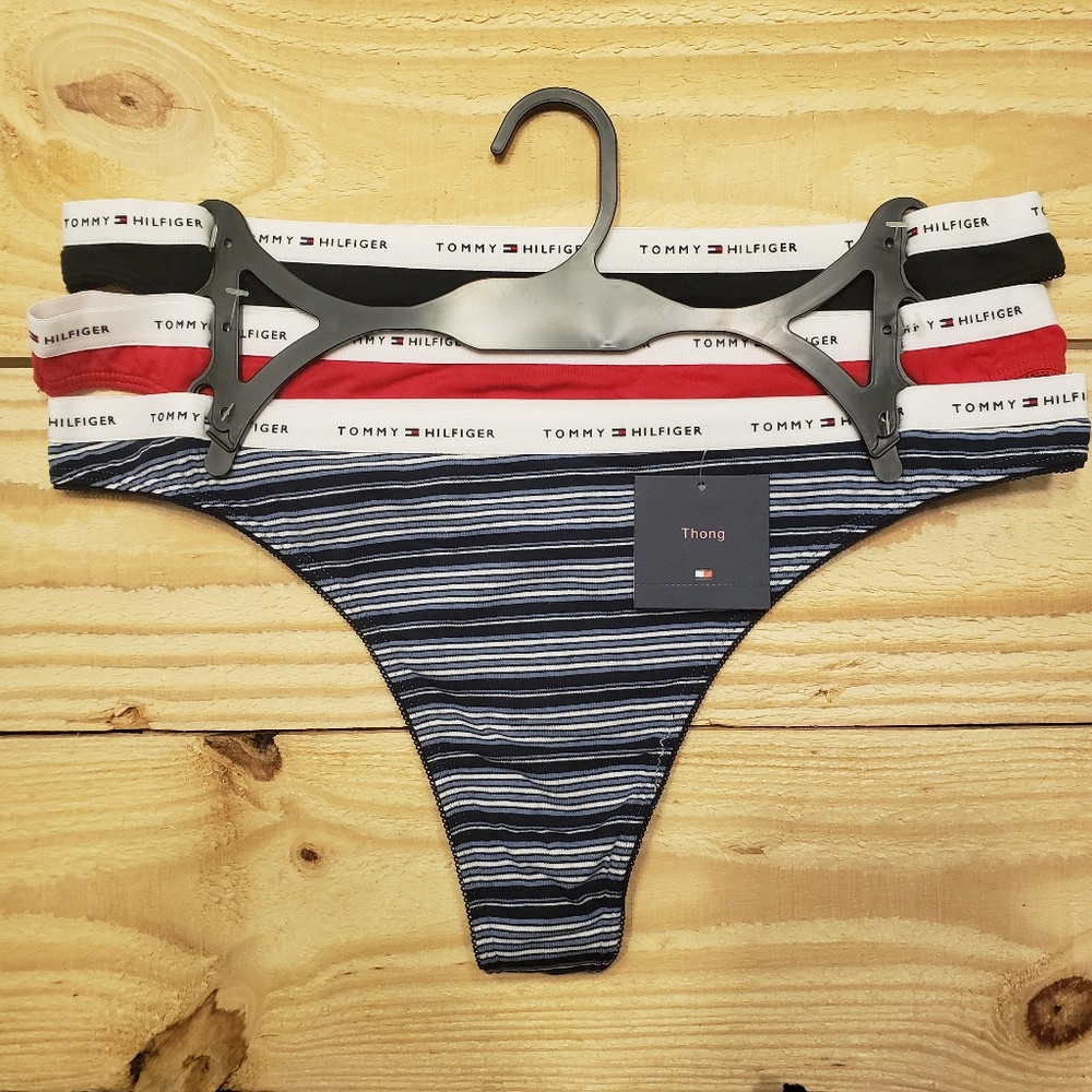 Tommy Hilfiger Women's Thong Underwear 3 Pack Pant